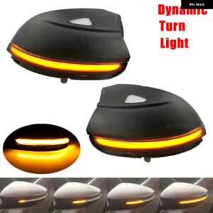 サイドウイングバックミラー インジケータウインカーリピーター DYNAMICTURN 信号光 VW パサート B7 CC シロッコジェッタ MK6 EOS - Yellow