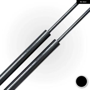 数量 2 トランクストラット フィアット チンクエチェント 170 ハッチバック 1991-1998 569MM リアテールゲート ブーツ リフト サポート - Black Carbon Fiber
