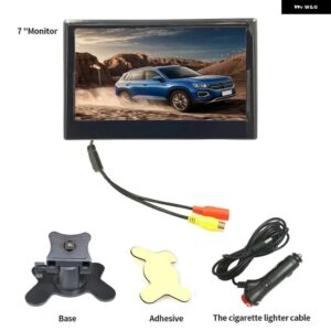 7インチ 車モニター TFT 液晶カラースクリーンリアビューカメラ安全パーキングリアビューディスプレイモニターサポートカメラ - Without Camera