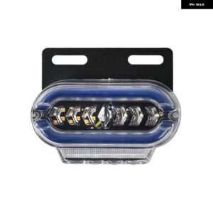 10個 24V LED トラック サイド マーカー ライトトレーラークリアランスライトライトサイドウィンカーポジションランプアンバーホワイトレッドブルー - Blue