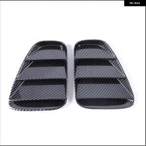 リア テールライト 装飾パネル カバー フィアット アバルト 500 595 695 2016+ ABS ピアノブラック外装 2個 - Carbon fiber pattern