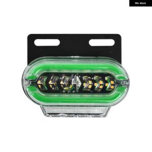 10個 トレーラークリアランスライト 24 ボルト LED マーカー ライト トラック 用アンバー青緑赤白サイドライトライト - Green
