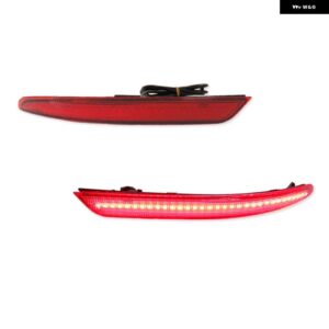 IJDM レッド LED リアバンパー リフレクター ブレーキ テールライト ダイナミック ウィンカーライト 付きリア フォグランプ 2016-2020 インフィニティ QX60 - Red Lens