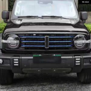 フロントフェイスエアインテークグリル フレーム パッチ WEY タンク 300 グリル 装飾ストリップ車体外装部品に - Blue