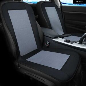 12V エア換気夏クール クッション ファン吹くクール夏換気 クッション シート クッション カーシート 冷却ベスト - black grey
