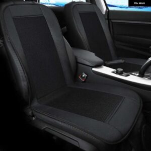 12V エア換気夏クール クッション ファン吹くクール夏換気 クッション シート クッション カーシート 冷却ベスト - black