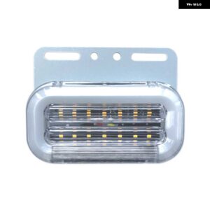 10個 トレーラークリアランスライト 24 ボルト LED マーカー ライト トラック ライトバンサイドライト赤白アンバー青緑 - WHITE