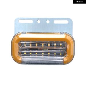 10個 トレーラークリアランスライト 24 ボルト LED マーカー ライト トラック ライトバンサイドライト赤白アンバー青緑 - Amber