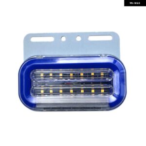 10個 トレーラークリアランスライト 24 ボルト LED マーカー ライト トラック ライトバンサイドライト赤白アンバー青緑 - Blue