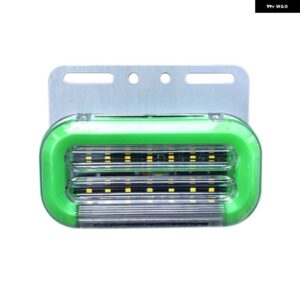 10個 トレーラークリアランスライト 24 ボルト LED マーカー ライト トラック ライトバンサイドライト赤白アンバー青緑 - Green