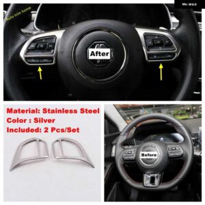 ステアリング ホイールアンダーギアシフトパドル カバー トリムモールディングストリップ 装飾 MG ZS 2018 - 2023 インテリア - Silver