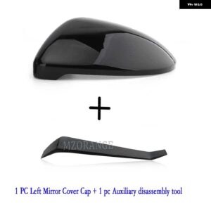 VW ゴルフ 7 MK7 7.5 GTI ミラー カバー カーボンサイドバックミラー カバー キャップ TOURAN ドアウイング ハウジング - Black L