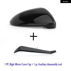 VW ゴルフ 7 MK7 7.5 GTI ミラー カバー カーボンサイドバックミラー カバー キャップ TOURAN ドアウイング ハウジング - Black R