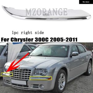 フロントバンパー クロームトリムモールディング クライスラー 300C 2005-2010 2011 クロームフロントバンパー リフレクター - 1 pc R