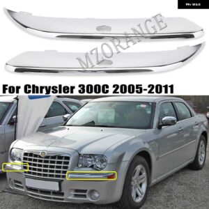 フロントバンパー クロームトリムモールディング クライスラー 300C 2005-2010 2011 クロームフロントバンパー リフレクター - 1 Pair