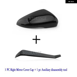 サイドミラー カバー キャップ VW ゴルフ 6 MK6 GTI 2009-2014 バックミラー ハウジング カバー ケースフレームツール黒 - R BLACK
