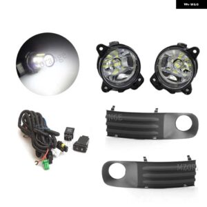 フォグランプ VW トランスポーター T5 マルチバン カラベル 2003-2010 LED フォグライト ブラック フォグランプ カバー グリル 配線ハーネススイッチ キット