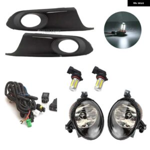 フォグランプ LED VW ジェッタ 6 A6 MK6 2011-14 ヘッドライト フロントバンパー フォグランプ カバー グリル ベゼル フレームワイヤー