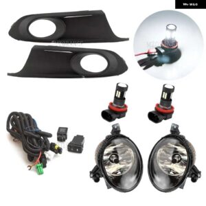 フォグランプ LED VW ジェッタ 6 A6 MK6 2011-14 ヘッドライト フロントバンパー フォグランプ カバー グリル ベゼル フレームワイヤー