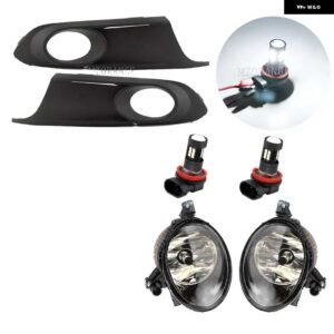 フォグランプ LED VW ジェッタ 6 A6 MK6 2011-14 ヘッドライト フロントバンパー フォグランプ カバー グリル ベゼル フレームワイヤー