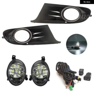 フォグランプ VW ゴルフ 6 MK6 カブリオレ 2009-2013 ヘッドライト LED フォグランプ フォグランプ カバー グリル ベゼル フレーム ハロゲン ドライビング