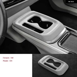VW ID4 CROZZ 中央カップと アームレスト ボックス 蓋アタッチメント カバー ペースト シース シェル ブラック ホワイト - White Cup