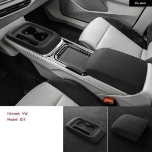 VW ID4 CROZZ 中央カップと アームレスト ボックス 蓋アタッチメント カバー ペースト シース シェル ブラック ホワイト - Black Kit