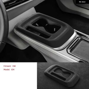 VW ID4 CROZZ 中央カップと アームレスト ボックス 蓋アタッチメント カバー ペースト シース シェル ブラック ホワイト - Black Cup