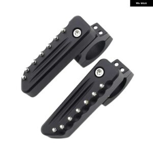 トライアンフ TIGER660 タイガー 800 900 GT プロ ラリー エクスプローラー 1200 フロント フットペグ 折りたたみ フットレスト クランプ 22-28MM - black