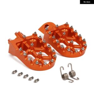 オレンジ CNC フットペグ レスト ペダル KTM EXC SX SXF XC XCW XCF EXCF EXCW XCFW MX SIX DAYS 65 85 125 200 525 - Orange