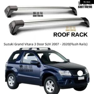 スズキ 2個 グランドビターラ 5 ドア SUV 2005-2020 ルーフラックルーフバー特殊合金ベルトロック LED 撮影 - 3 DOOR