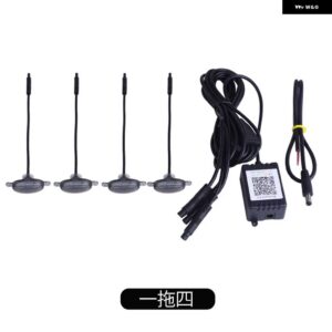 スズキ 4個 LED フロントグリル ライトホワイト アンバー ライトアウターグリル ランプ ジムニー JB64 JB74 2019-21 - App 4 black