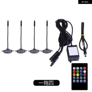 スズキ 4個 LED フロントグリル ライトホワイト アンバー ライトアウターグリル ランプ ジムニー JB64 JB74 2019-21 - Remote 4 black