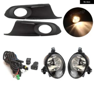 フォグランプ ヘッドライト VW ジェッタ 6 A6 MK6 2011-2014 LED ハロゲンフロントバンパー フォグランプ カバー ワイヤースイッチ ベゼル カー