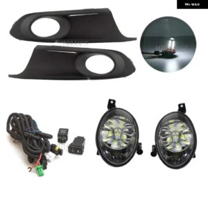 フォグランプ ヘッドライト VW ジェッタ 6 A6 MK6 2011-2014 LED ハロゲンフロントバンパー フォグランプ カバー ワイヤースイッチ ベゼル カー