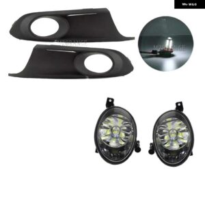 フォグランプ ヘッドライト VW ジェッタ 6 A6 MK6 2011-2014 LED ハロゲンフロントバンパー フォグランプ カバー ワイヤースイッチ ベゼル カー