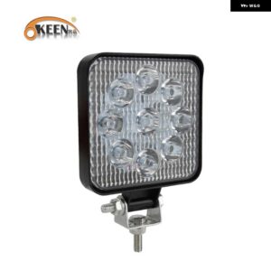 10個 48 ワット LED ワークライトバースポットビーム車 SUV オフロード ドライビング フォグランプ 12V 24V LED ライトバー 27W 42W TURCK 4X4 ボート - 27W Square
