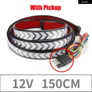 12V 24V LED テールゲート ライト LED トラック テールゲート ライトバーレッドランニングウインカー ブレーキ リバースバックアップ テールライト - 12V 150cm pickup