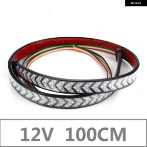 12V 24V LED テールゲート ライト LED トラック テールゲート ライトバーレッドランニングウインカー ブレーキ リバースバックアップ テールライト - 12V 100cm
