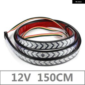 12V 24V LED テールゲート ライト LED トラック テールゲート ライトバーレッドランニングウインカー ブレーキ リバースバックアップ テールライト - 12V 150cm