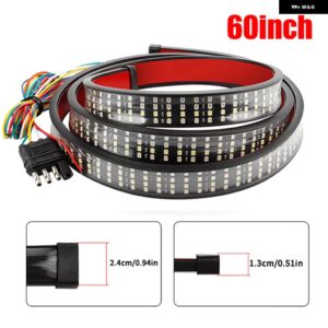 12V 49インチ /60インチ ブレーキ ウィンカー ハザード信号柔軟な LED ストリップリアテールランニングリバースダブルフラッシュライトレッド - 60in Fourth