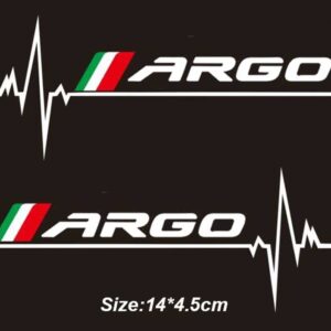 2個 バックミラー ステッカー フィアット QUBO STILO SEDICI シエナ牧場アルゴ自動車 - ARGO white
