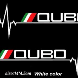2個 バックミラー ステッカー フィアット QUBO STILO SEDICI シエナ牧場アルゴ自動車 - QUBO white