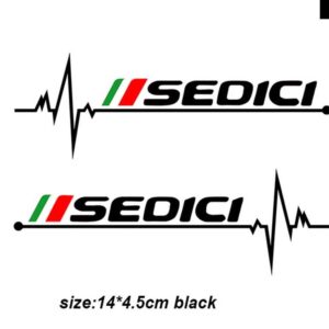 2個 バックミラー ステッカー フィアット QUBO STILO SEDICI シエナ牧場アルゴ自動車 - Sedici black