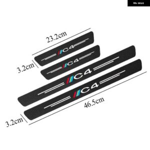 4個 カーボンドアドアシル ステッカー シトロエン C1 C2 C3 C4 C5 C6 C8 自動車 - C4