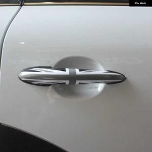 2個 ドアハンドル カバー ステッカー ミニクーパー R56 R57 R59 R60 R61 F54 F55 F56 F60 - black white