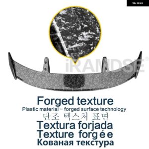 グロスブラック スポイラー シート イビサレオンカーボンペイント 2009-2021 年リア フロントガラス ウイングトランク ABS - Forged texture