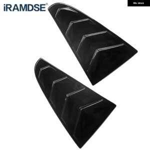 クォーターサイドウィンドウ ルーバースクープカバー ベントカーボン表面スポイラー 装飾 VW ARTEON パサート CC 2009 - 2018 - Gloss Black