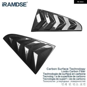 クォーターサイドウィンドウ ルーバースクープカバー ベントカーボン表面スポイラー 装飾 VW ARTEON パサート CC 2009 - 2018 - Carbon Surface