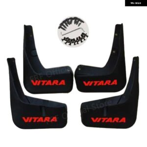 スズキ 4個 VITARA 2015 2022 2016 LY エスクード マッドガード フェンダーマッドフラップ ガードスプラッシュ マッドガー - red logo